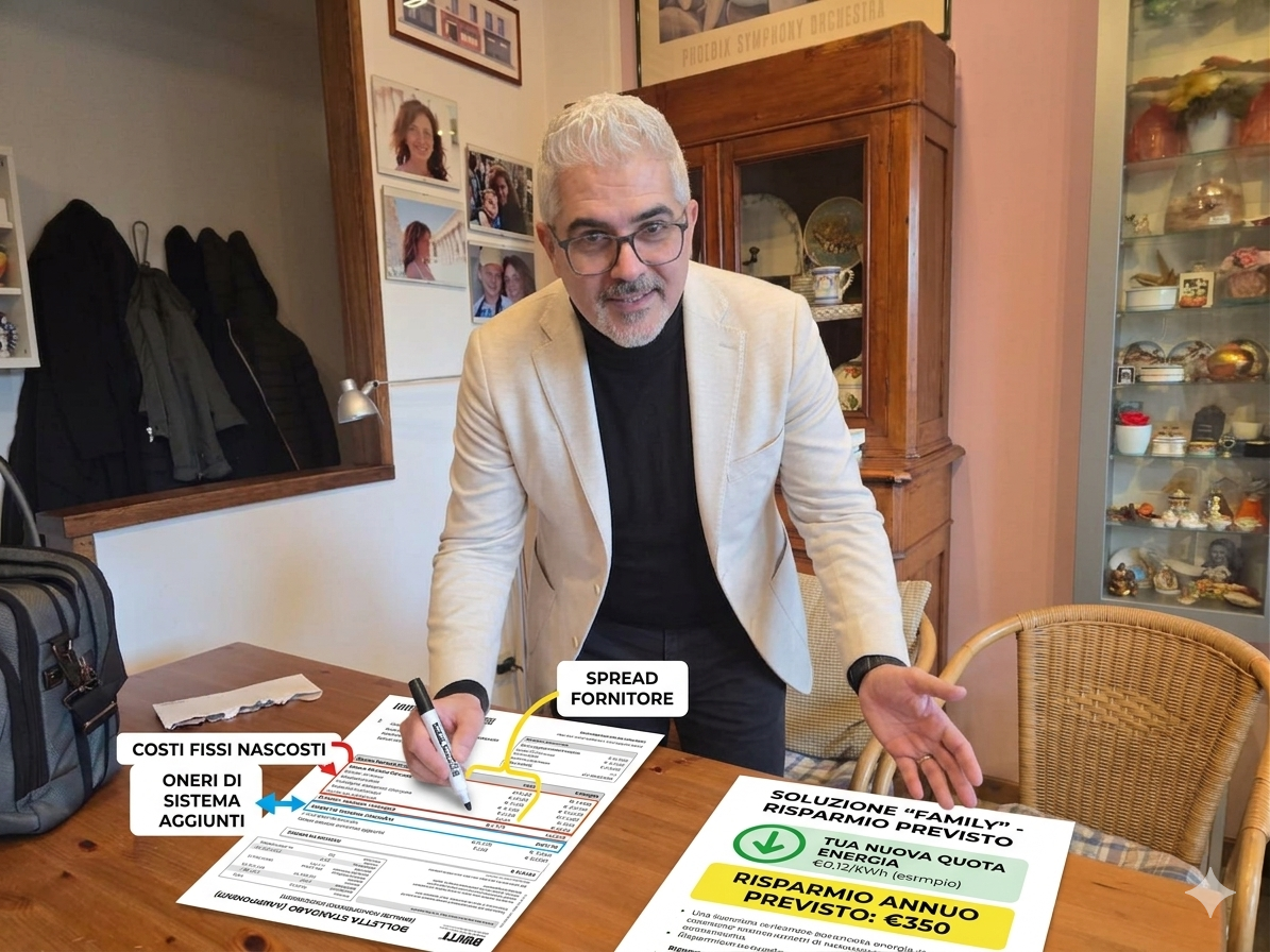 Antonio Dramisino spiega come leggere la bolletta e ridurre i costi